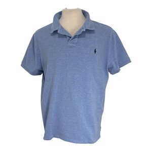 Polo Ralph Lauren Men's XXL Slim Fit Light Blue Short Sleeve Polo Shirt Pony